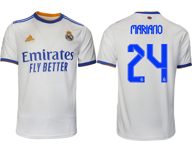 Men 2021-2022 Club Real Madrid home aaa version white #24 Soccer Jerseys